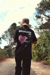 T - SHIRT UNISEX - BACKPACKER LIFE BLACK - Backpacker Clothing