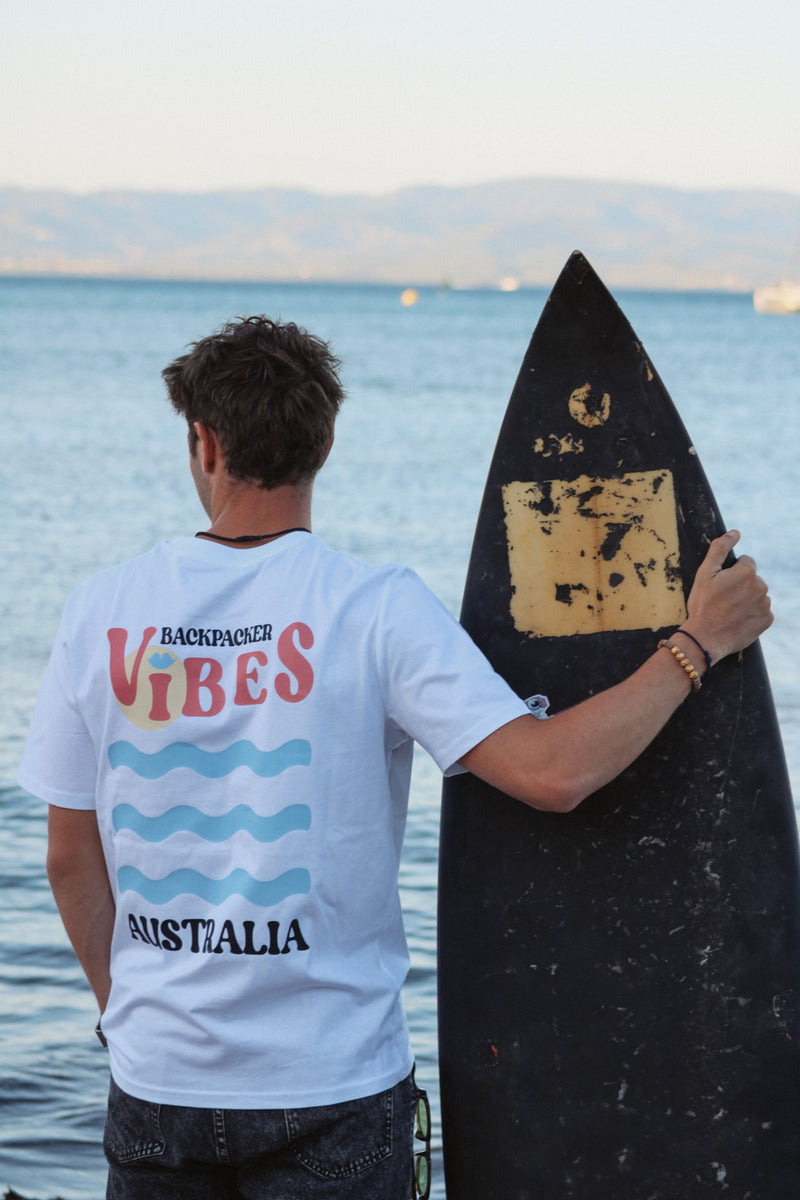 T SHIRT WHITE UNISEX - AUSTRALIA