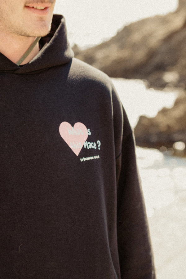 HOODIE UNISEX - BACKPACKER LIFE BLACK - Backpacker Clothing