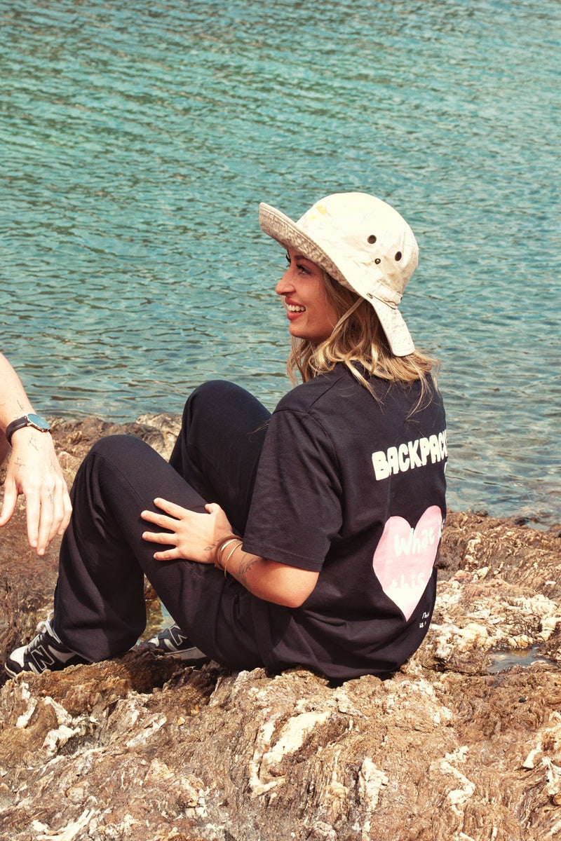 T - SHIRT UNISEX - BACKPACKER LIFE BLACK - Backpacker Clothing